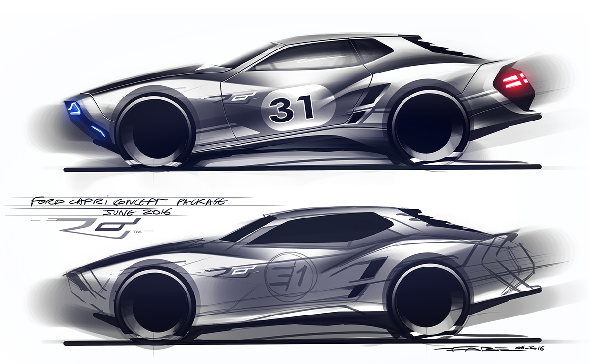 Ubee ，conceptual design，ford，Hand drawn car，