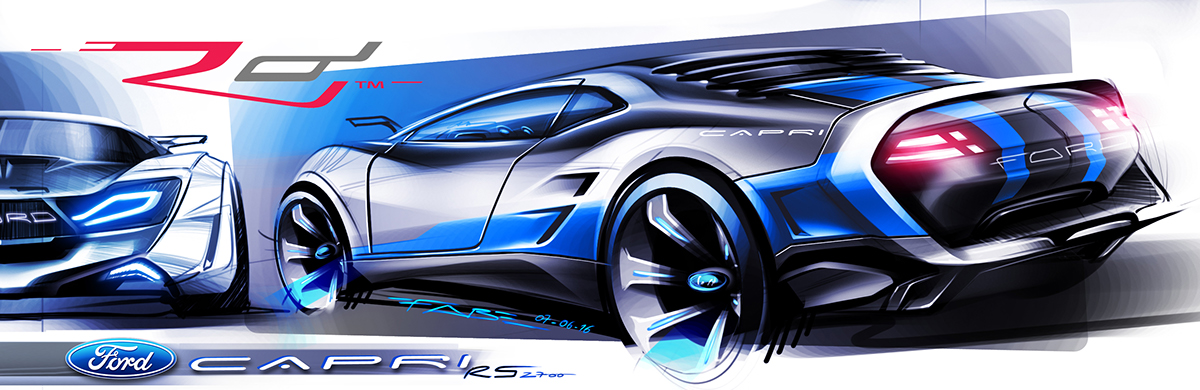 Ubee ，conceptual design，ford，Hand drawn car，