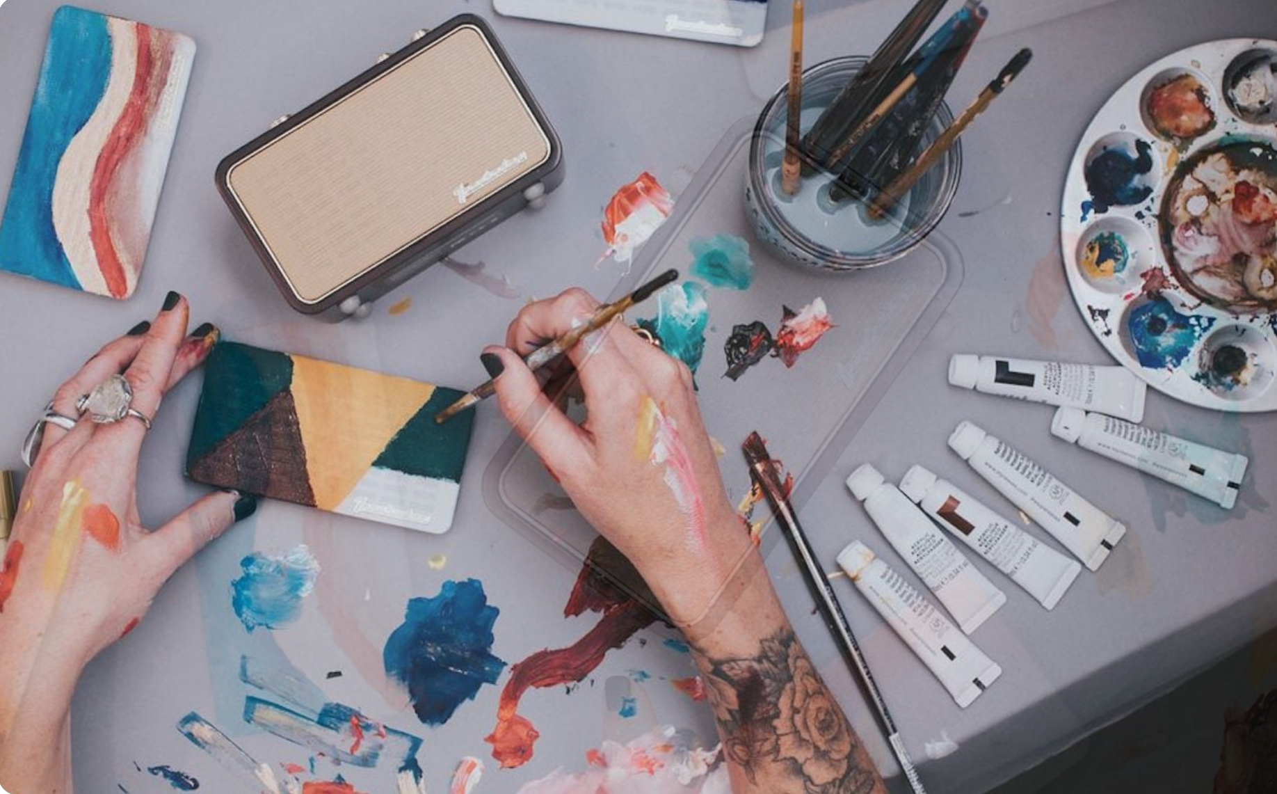 Art，wireless，diy，loudspeaker box，