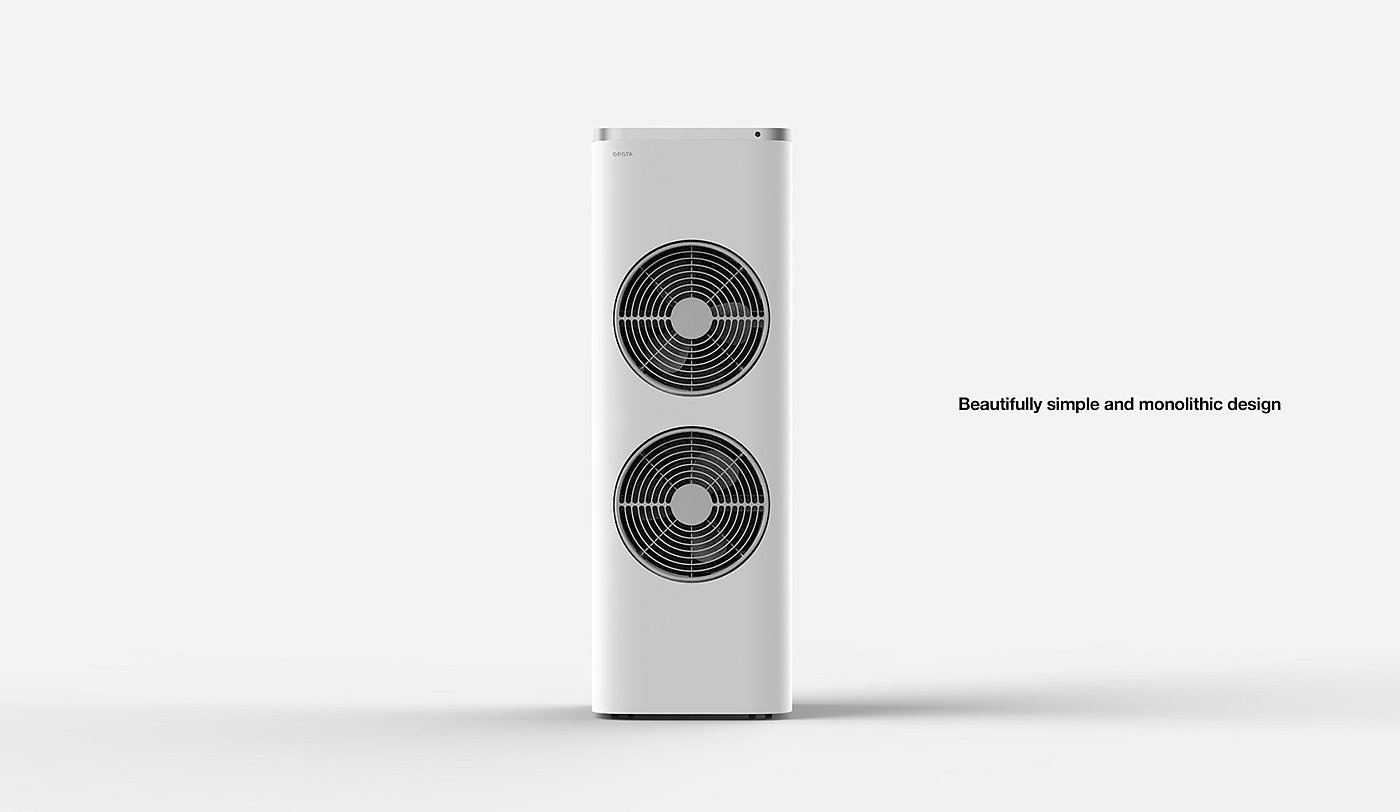 Ventless Portable，air cleaner，white，