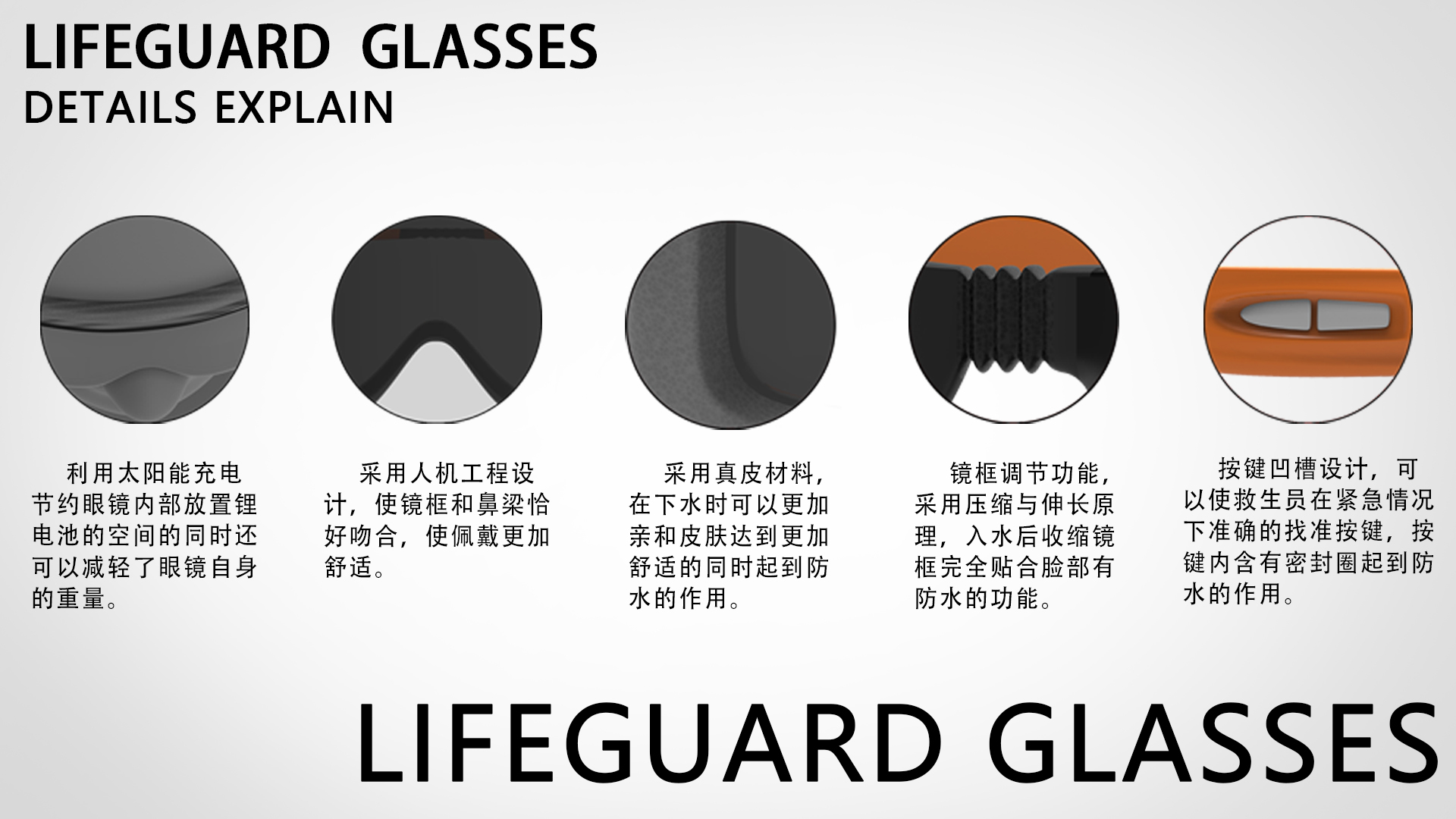 glasses，Lifeguard glasses，Outdoor equipment，Auxiliary equipment，Intelligent equipment，Sunglasses，Adjustable，Outdoor equipment，