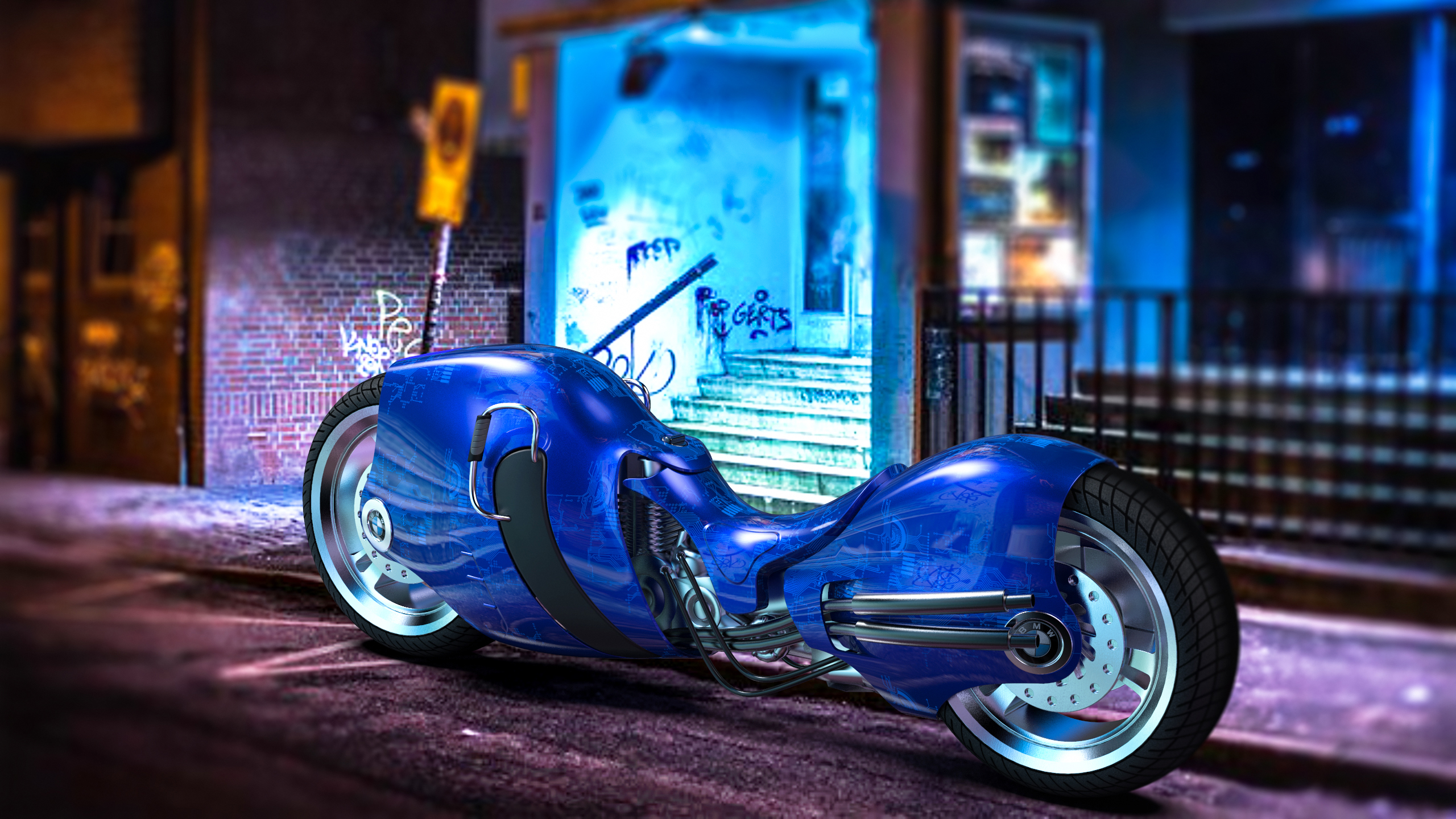 Render，modeling，motorcycle，Concept motorcycle，bmw，