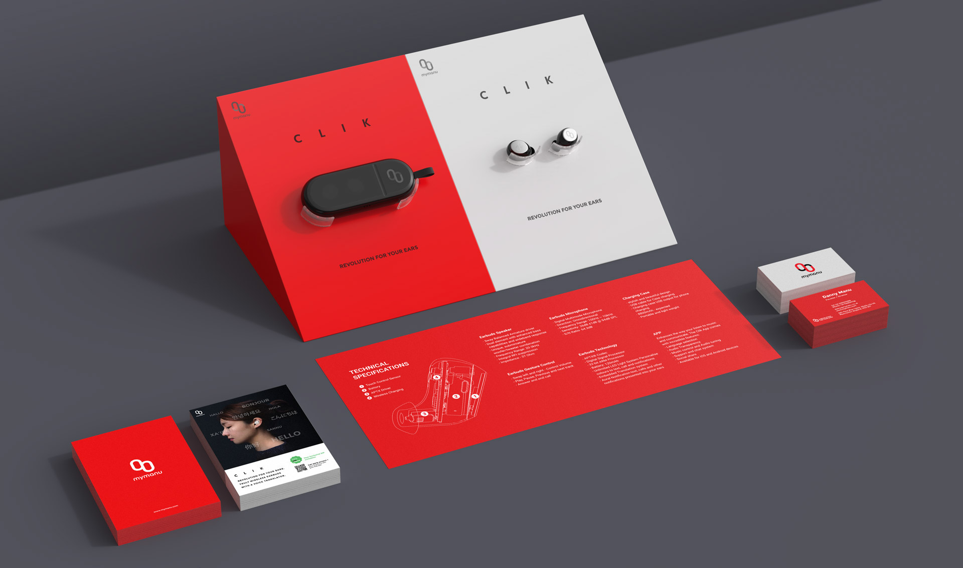 Bluetooth，headset，Design，CLIK，