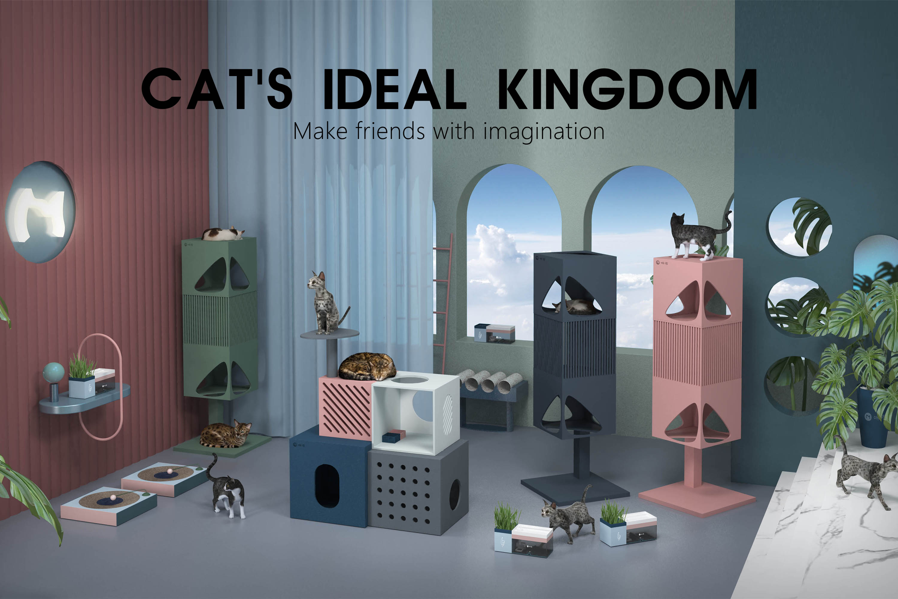 cat，Pets，furniture，Cat climbing frame，Cat cabinet，multi-function，