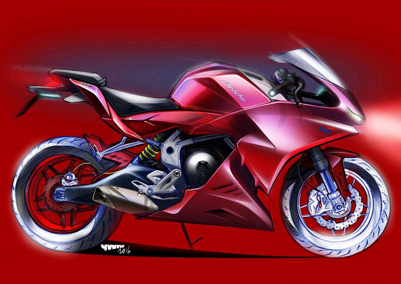 motorcycle，Hand drawn，benelli，