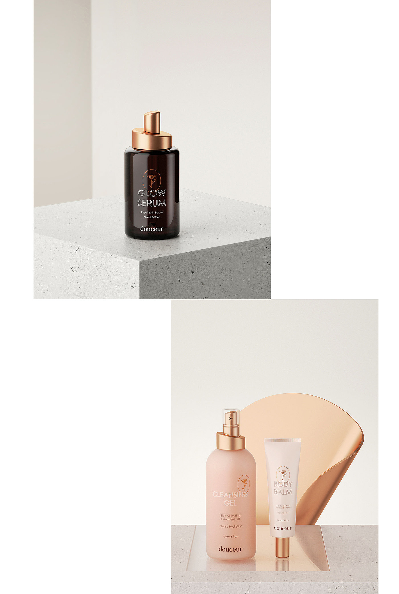 packing design，Cosmetic design，Douceur，