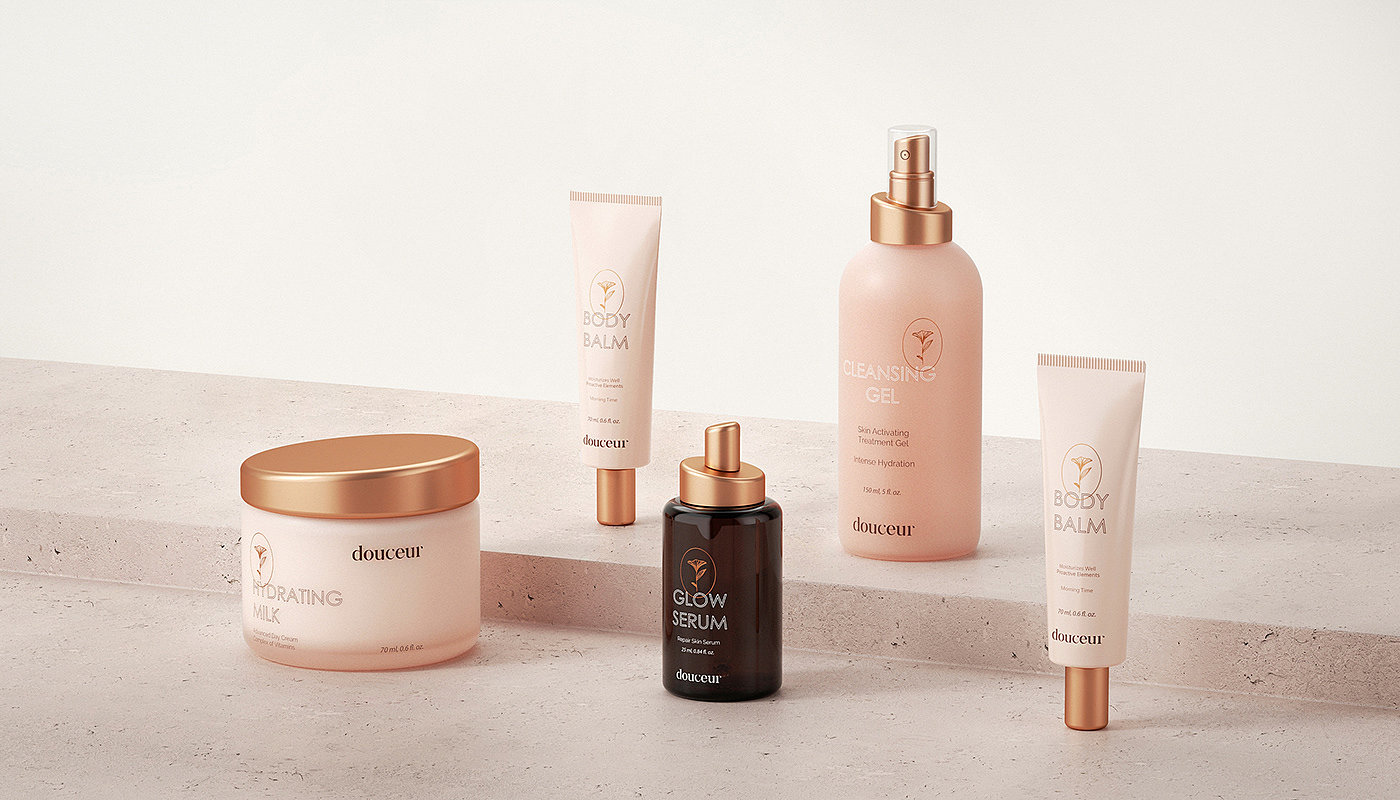 packing design，Cosmetic design，Douceur，