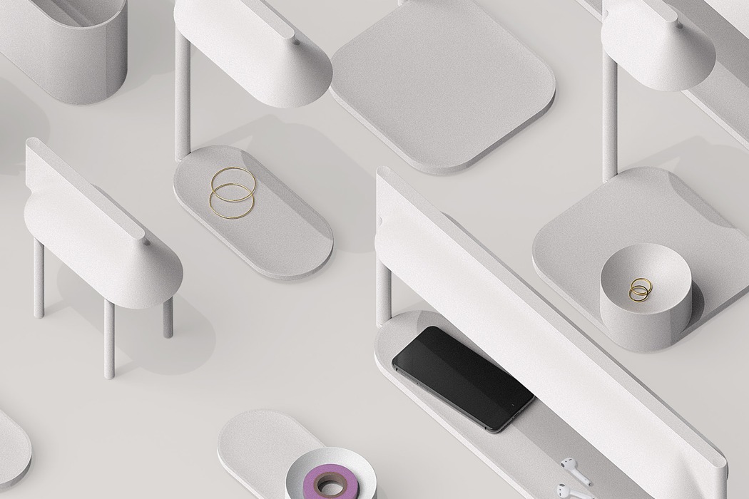 Wireless charging，Table lamp design，ROOF，