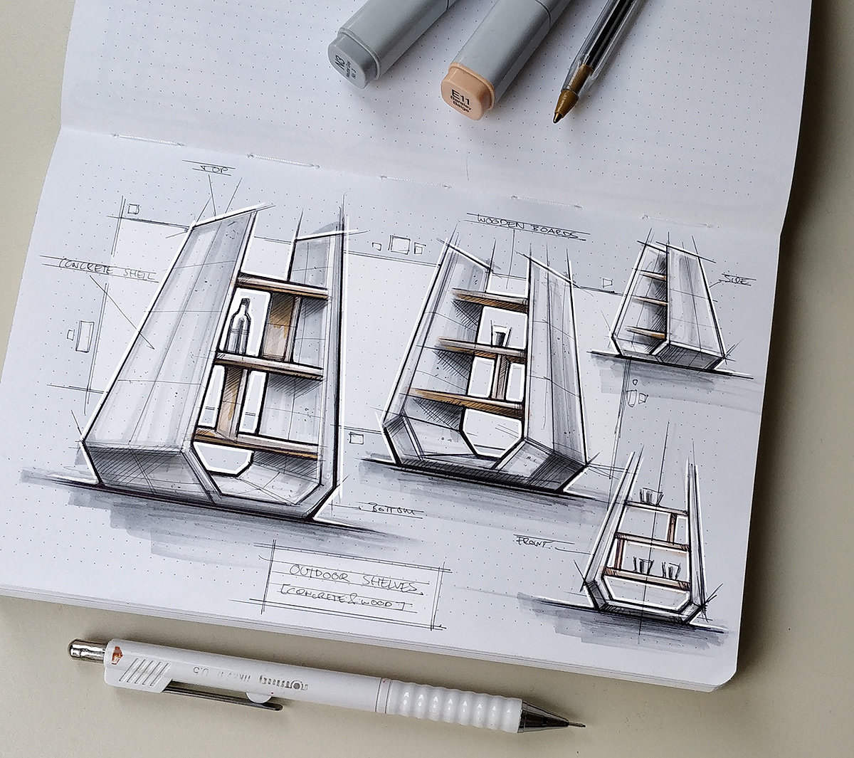 marker pen，product design，Hand drawn，