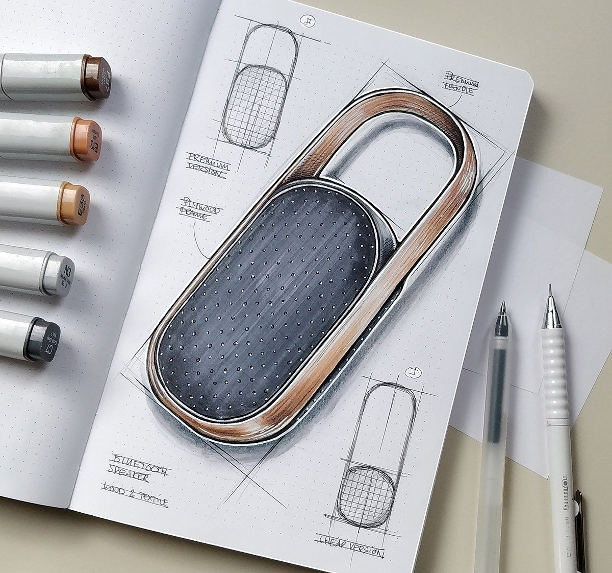 marker pen，product design，Hand drawn，