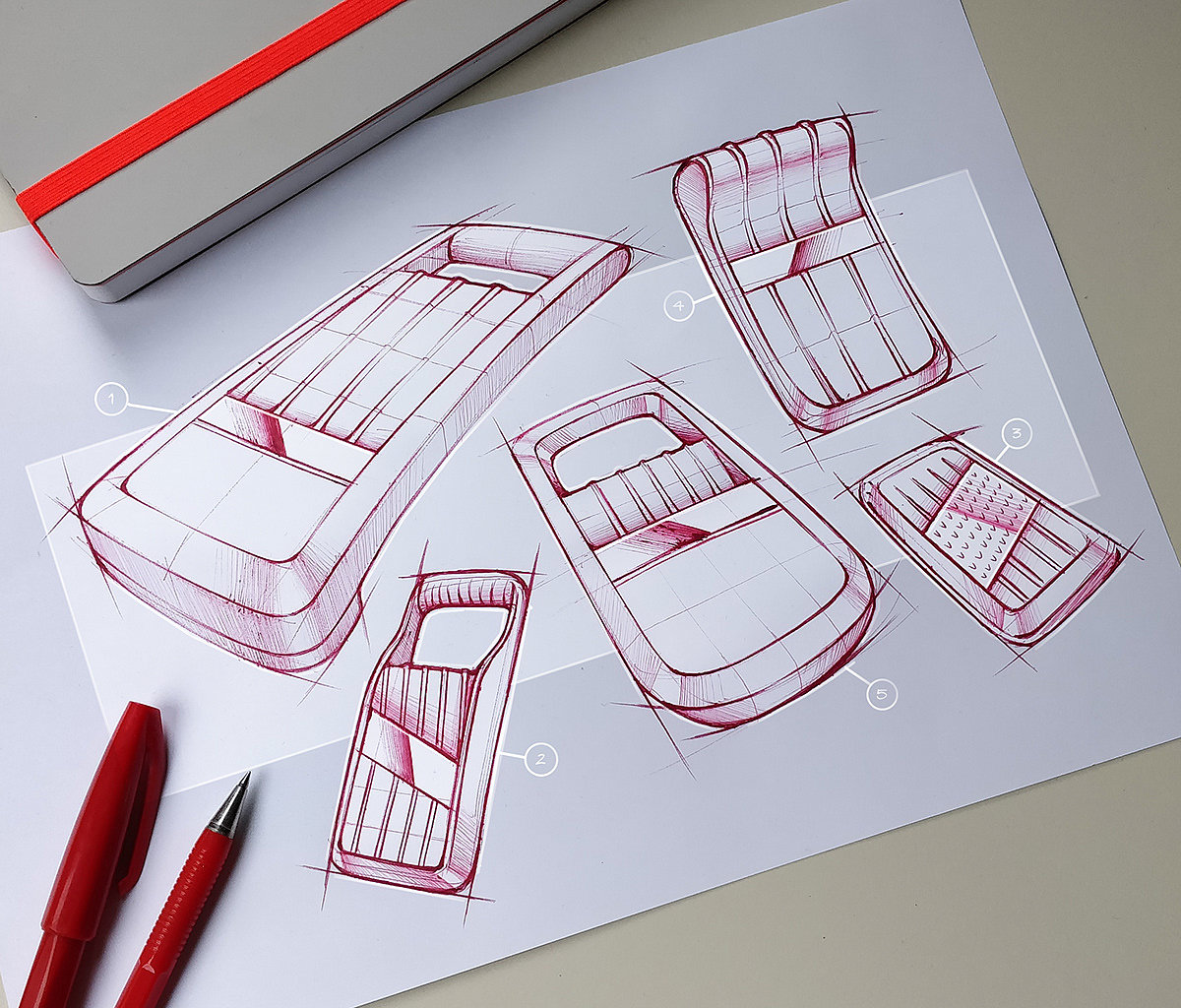 marker pen，product design，Hand drawn，