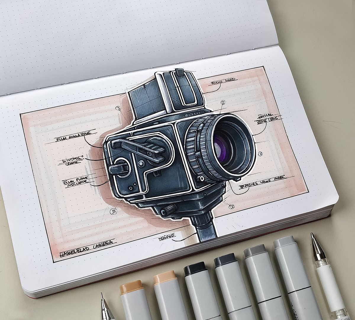 marker pen，product design，Hand drawn，