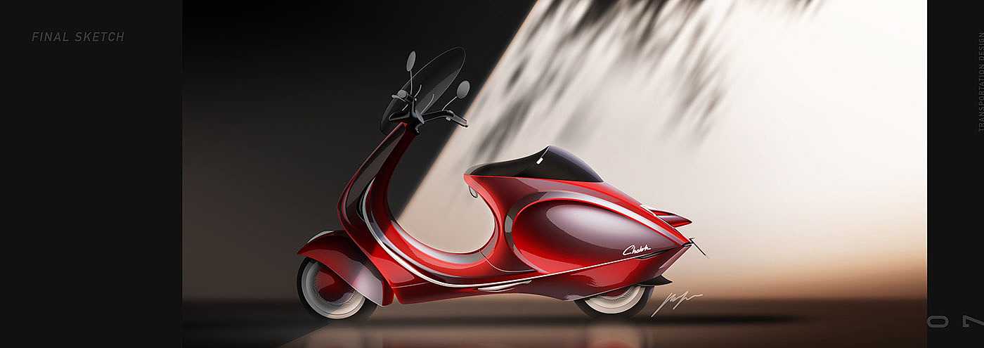 vehicle，Hand drawn，conceptual design，portfolio，