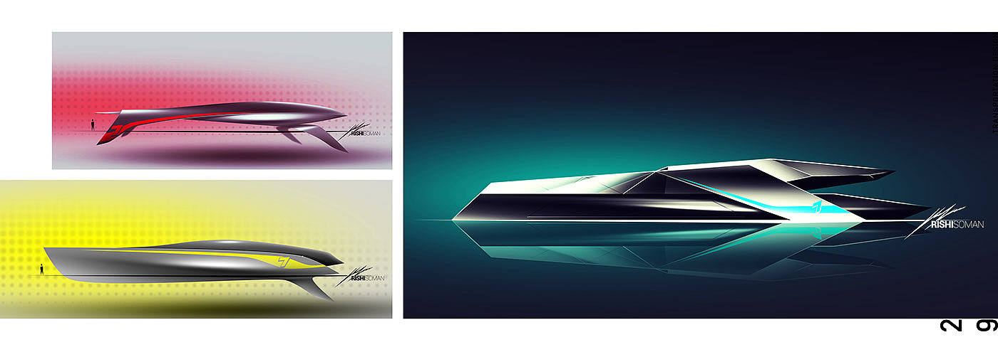 vehicle，Hand drawn，conceptual design，portfolio，