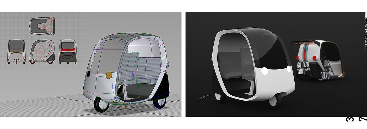 vehicle，Hand drawn，conceptual design，portfolio，