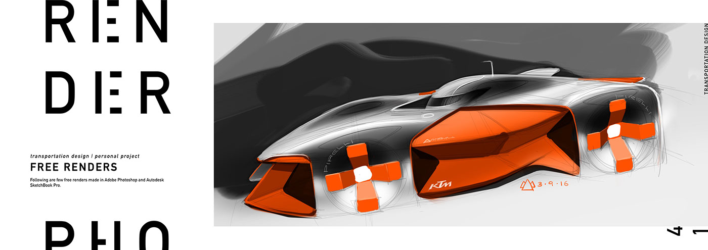 vehicle，Hand drawn，conceptual design，portfolio，