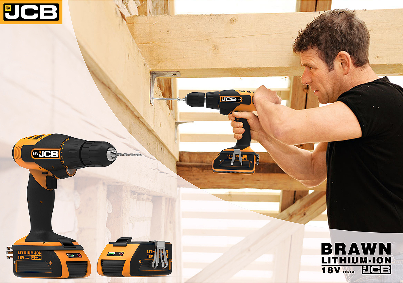 Brawn，Electric drill design，black，