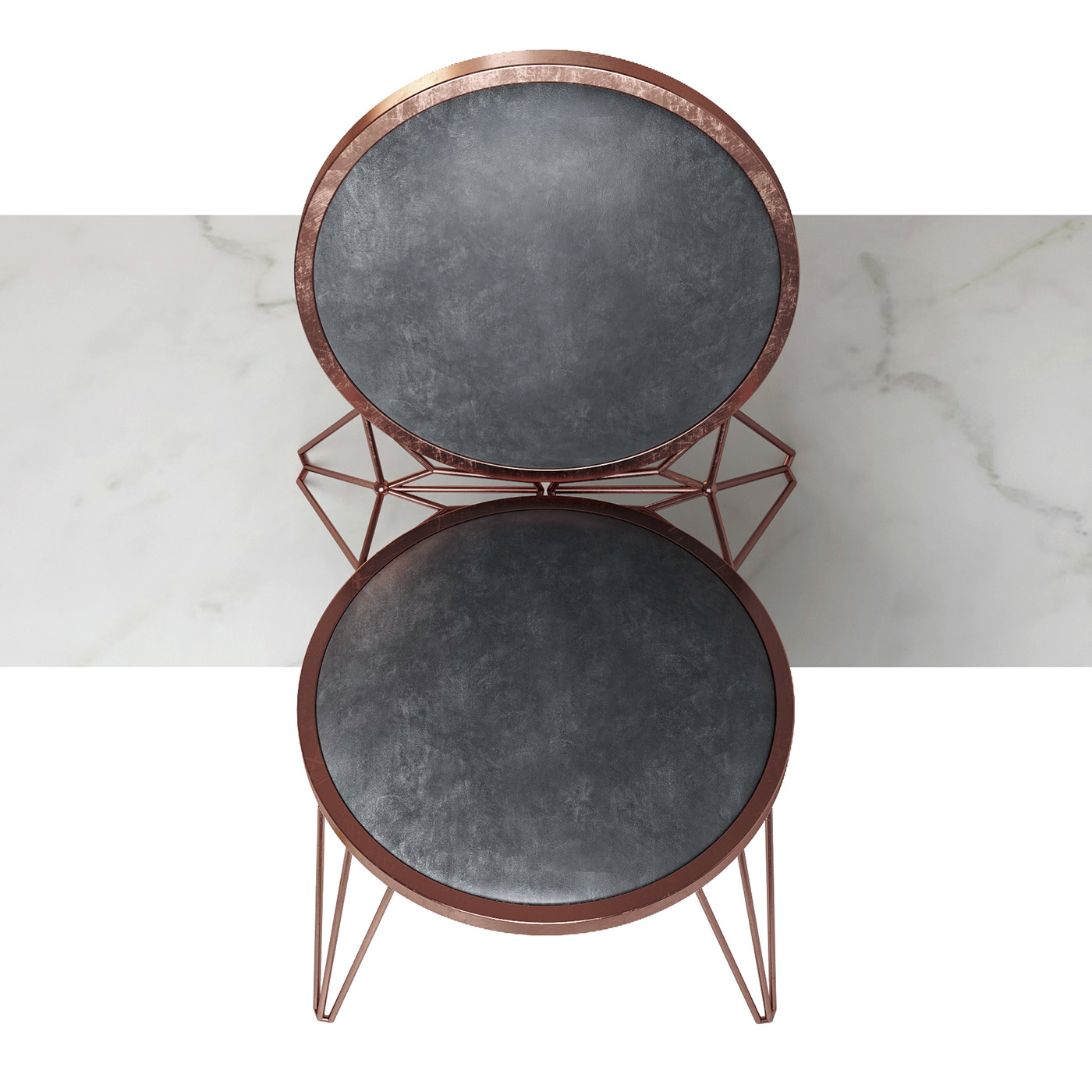 MOON chair，Chair design，Metal，