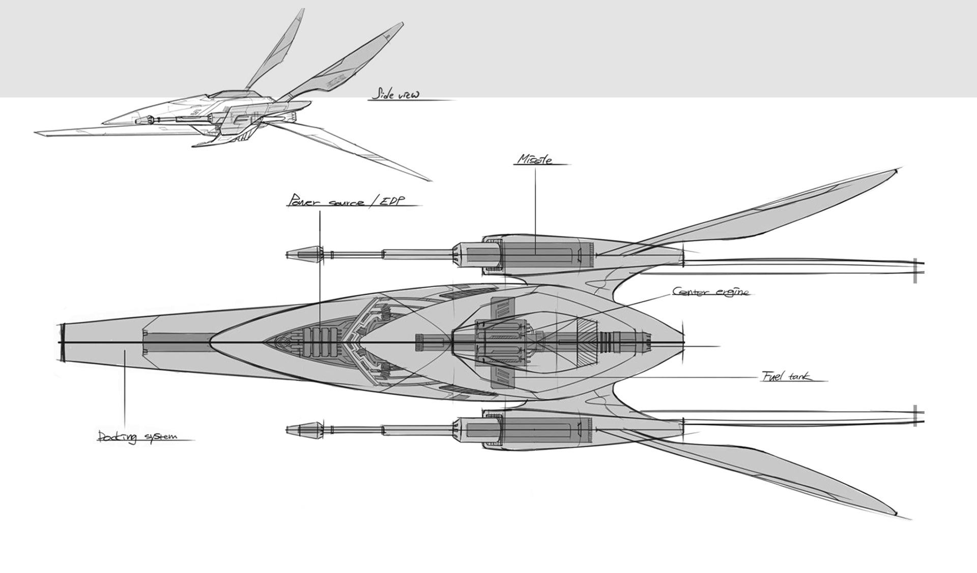 aircraft，V-wing fighter，Design，