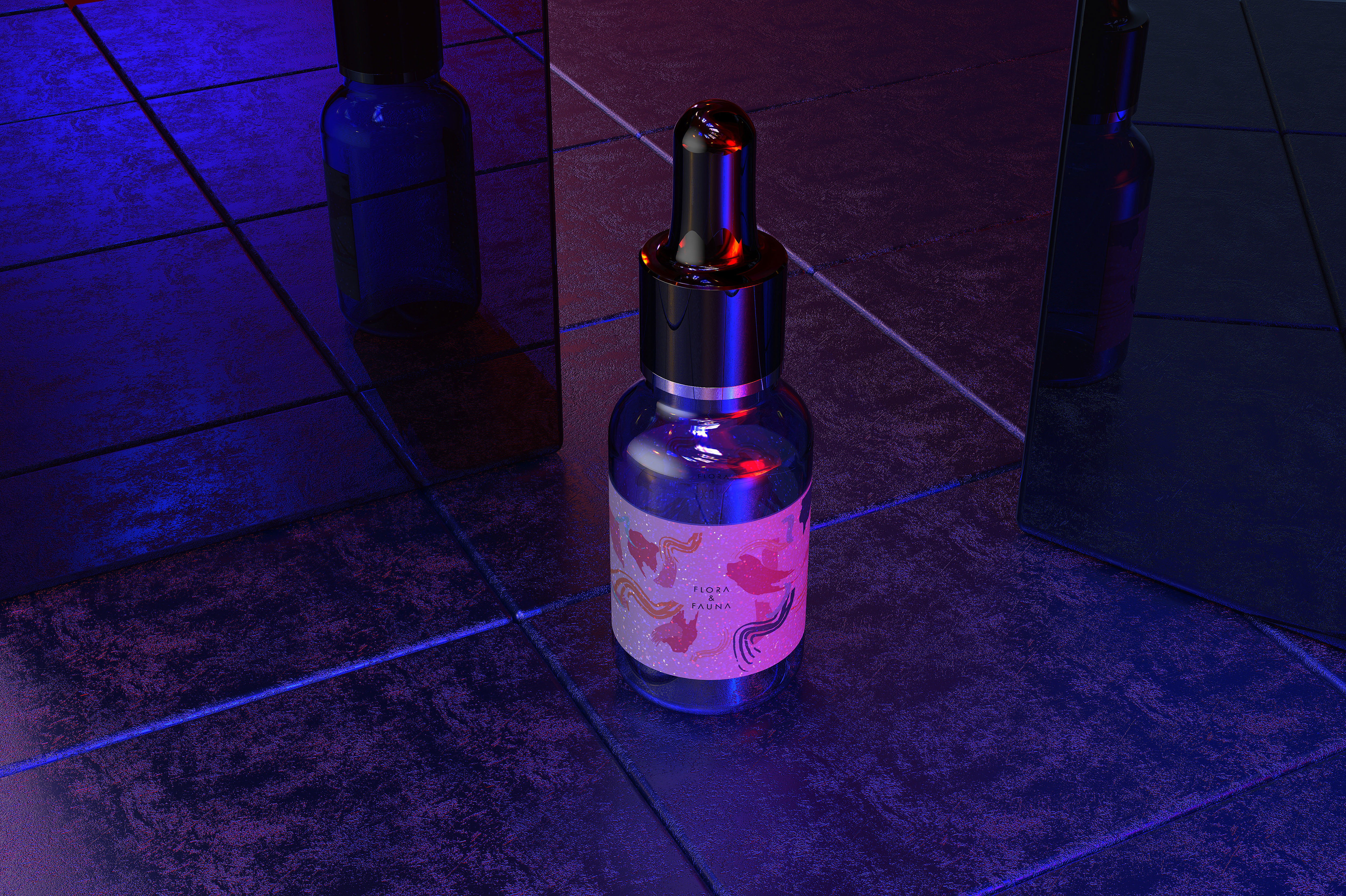 Beauty products，design sketch，Keyshot rendering，Color and color，