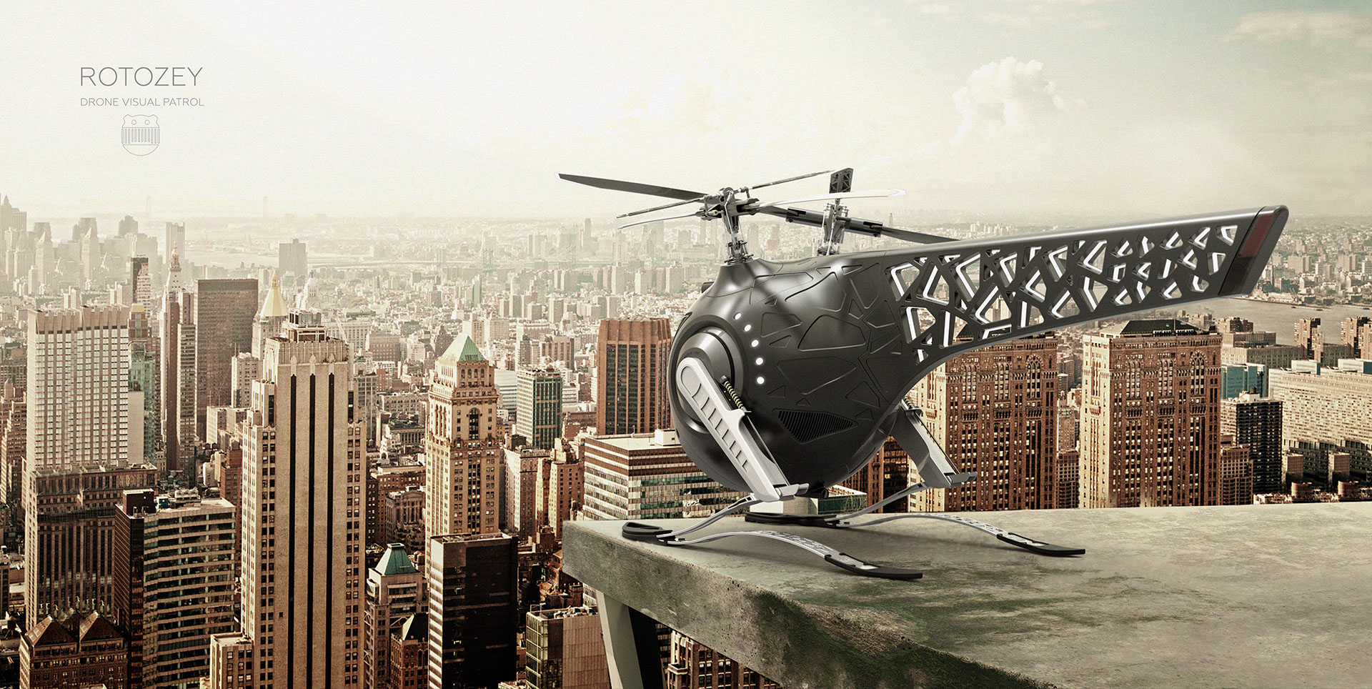 helicopter，originality，Design，ROTOZEY，UAV，patrol，