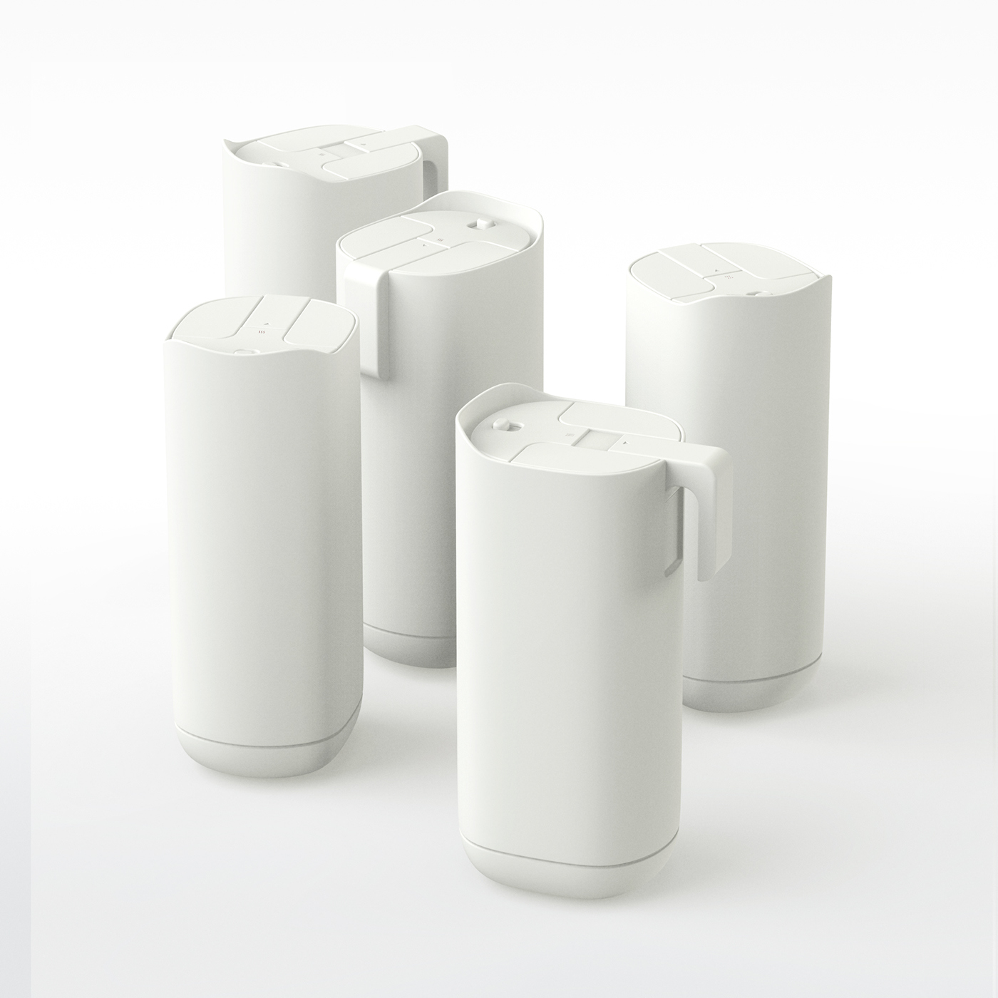 Thermal insulation kettle，Movable grip，product design，industrial design，Kitchen supplies，