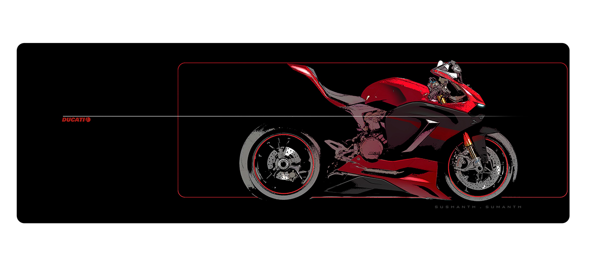motorcycle，Electronic hand drawing，Motorcycles，