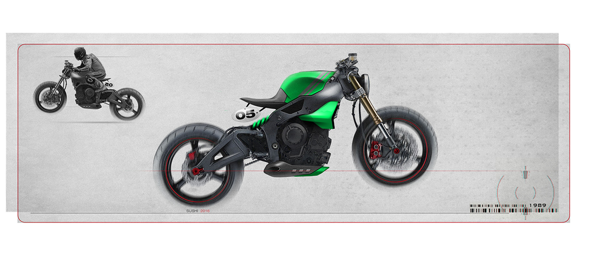 motorcycle，Electronic hand drawing，Motorcycles，