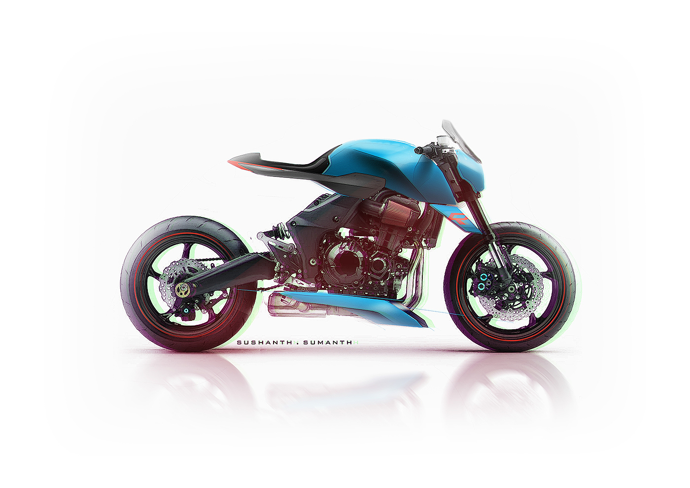 motorcycle，Electronic hand drawing，Motorcycles，