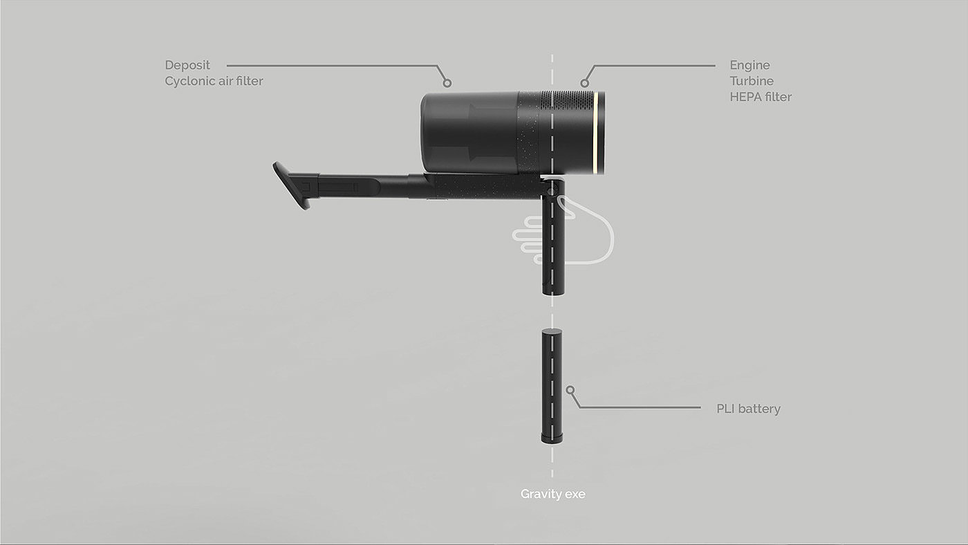 Navigation，Vacuum cleaner，black，