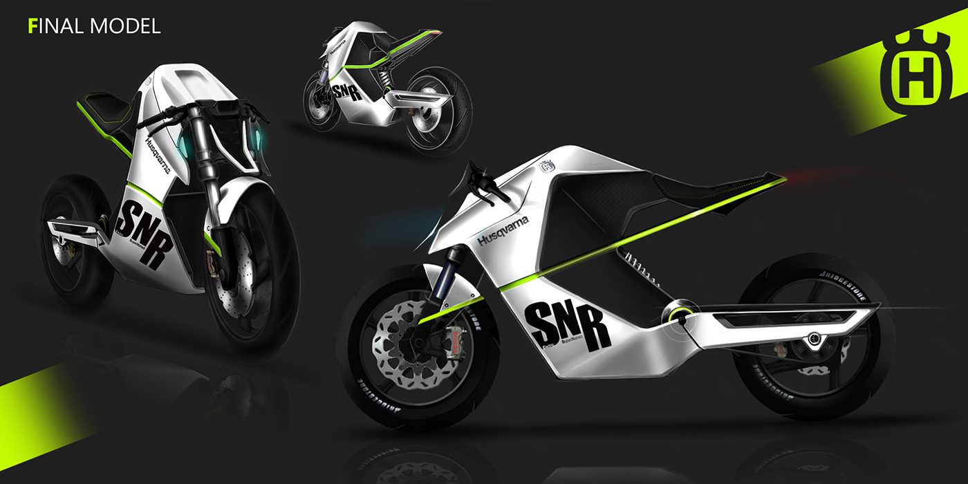 Electronic hand drawing，motorcycle，Husqvarna，