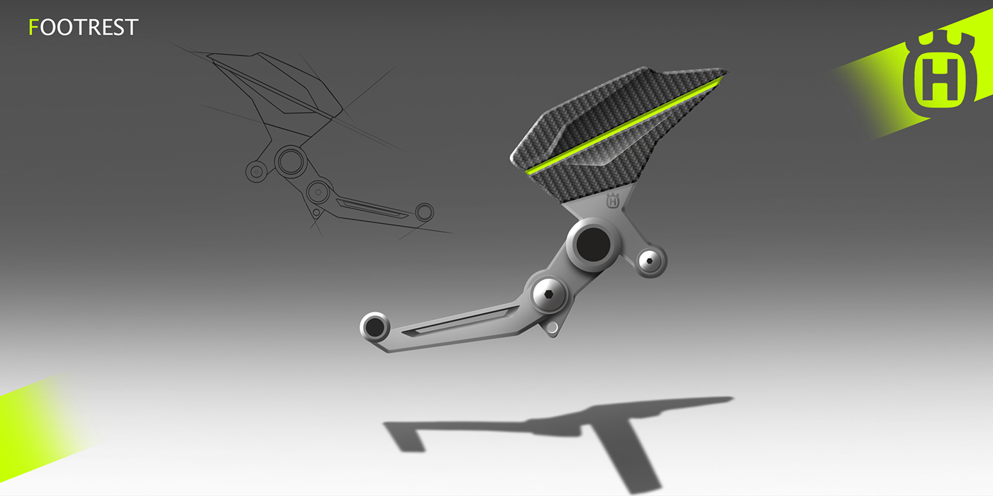 Electronic hand drawing，motorcycle，Husqvarna，