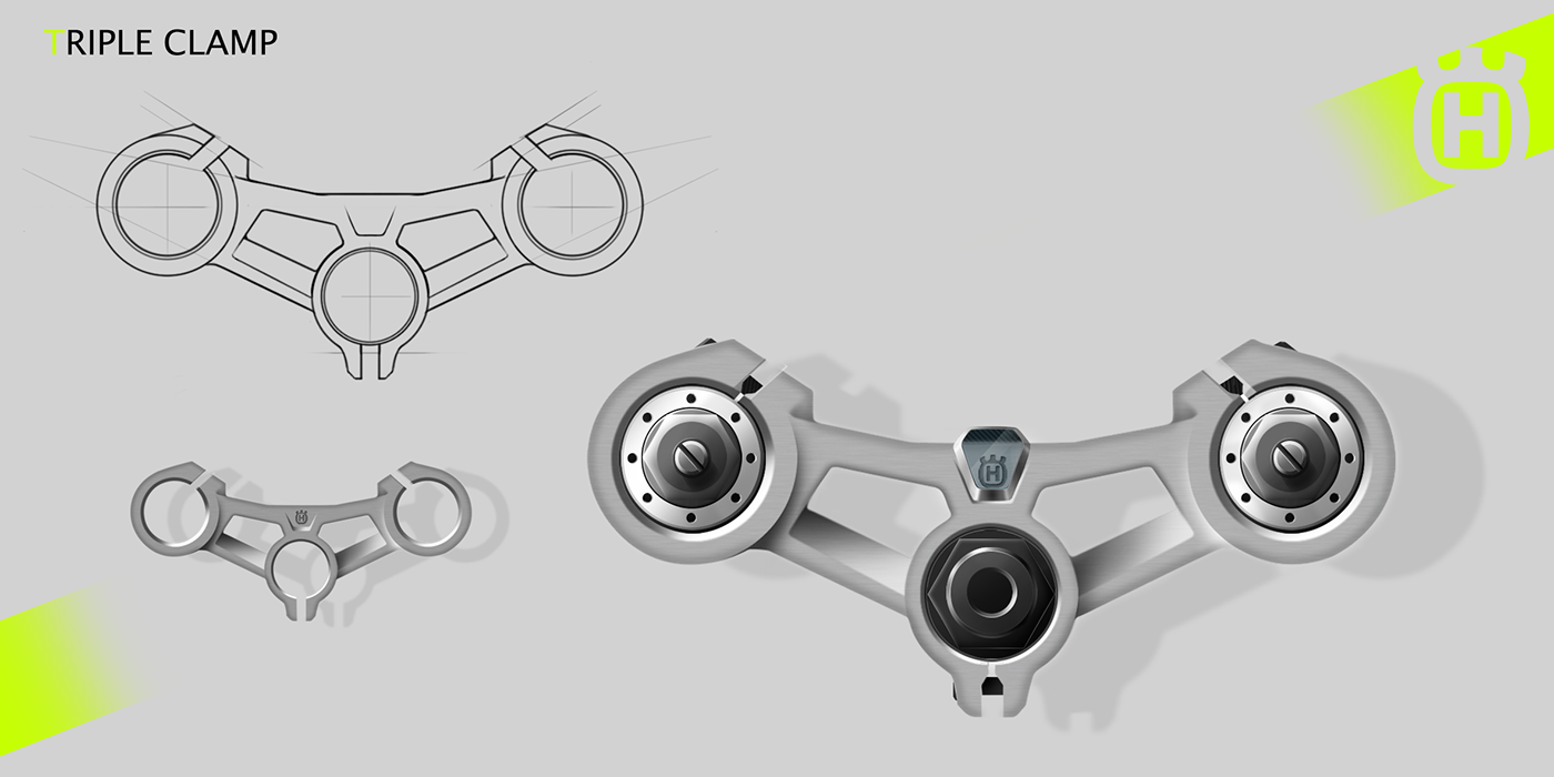 Electronic hand drawing，motorcycle，Husqvarna，