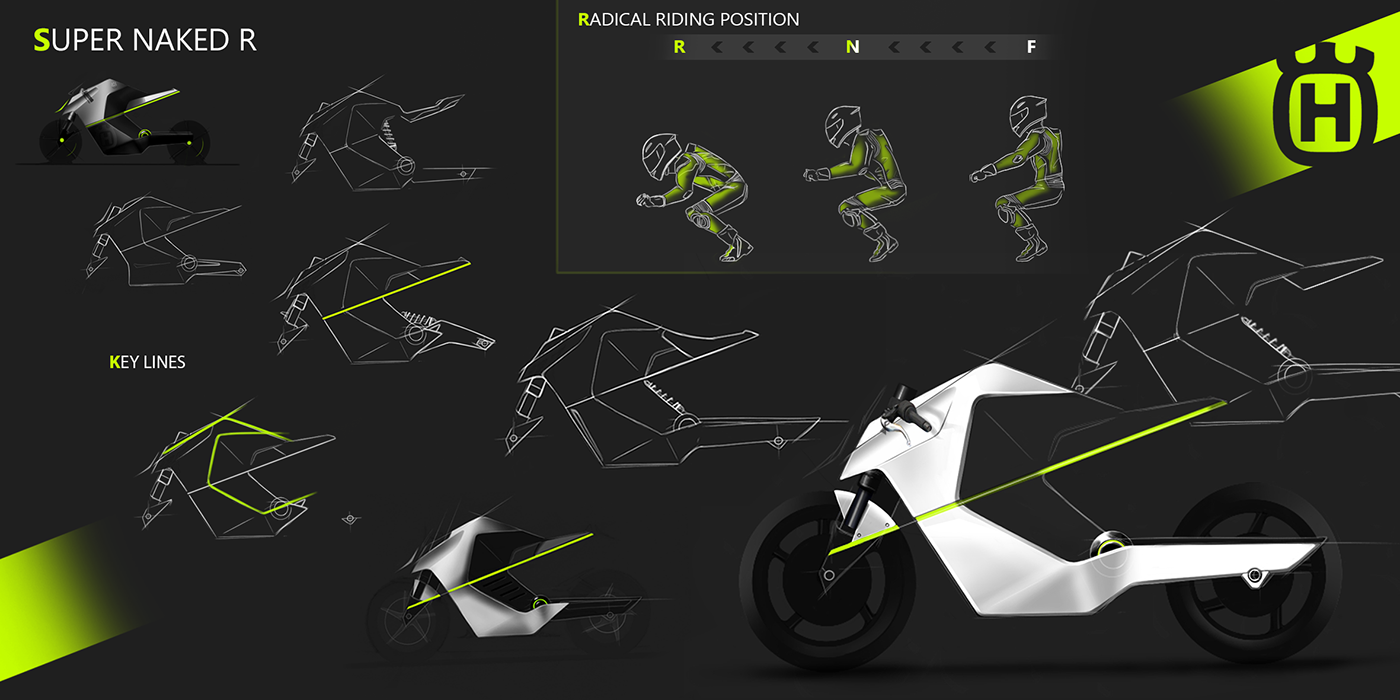 Electronic hand drawing，motorcycle，Husqvarna，