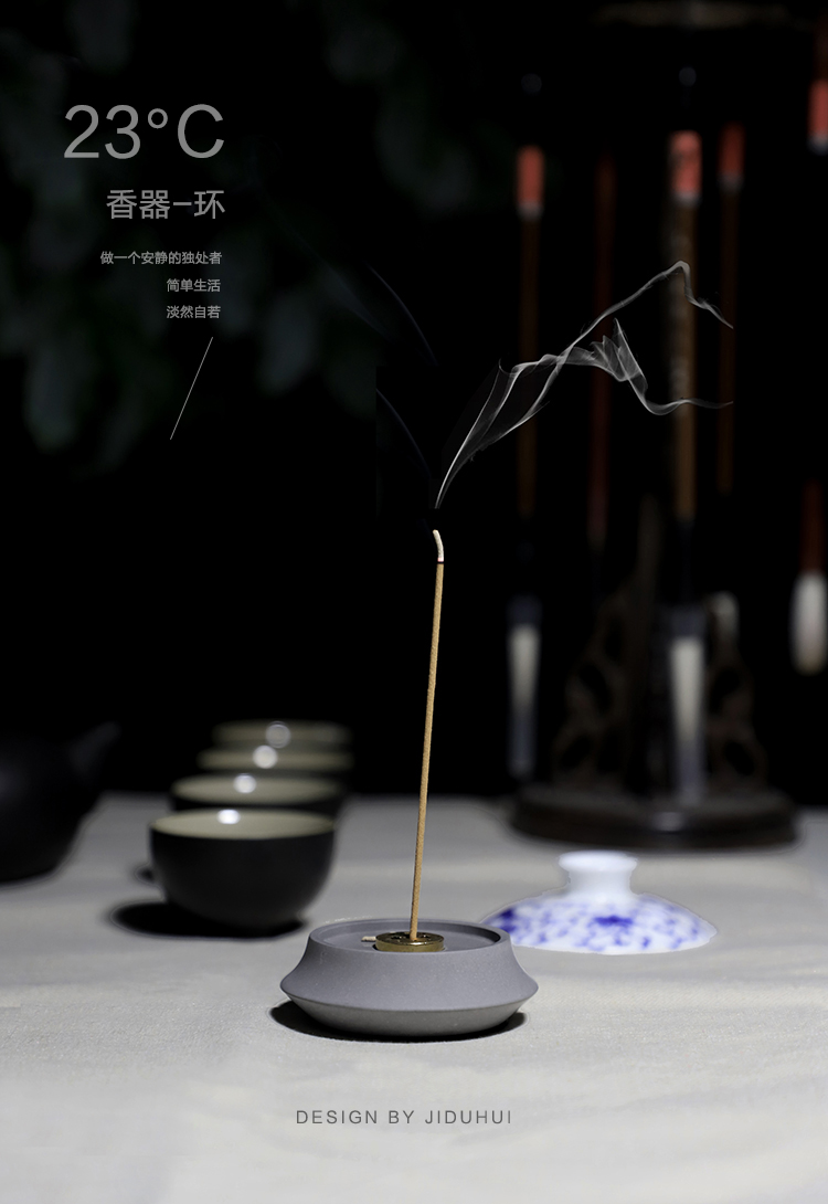 Several degrees of gray，Cement incense burner，Creative ornaments，