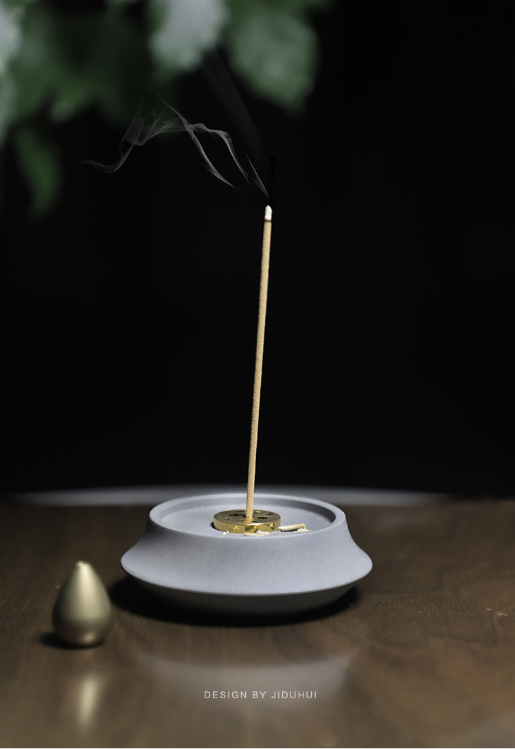 Several degrees of gray，Cement incense burner，Creative ornaments，