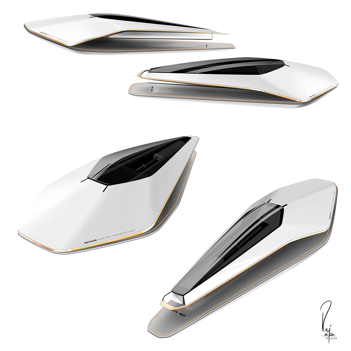 Electronic hand drawing，product design，Helmet，