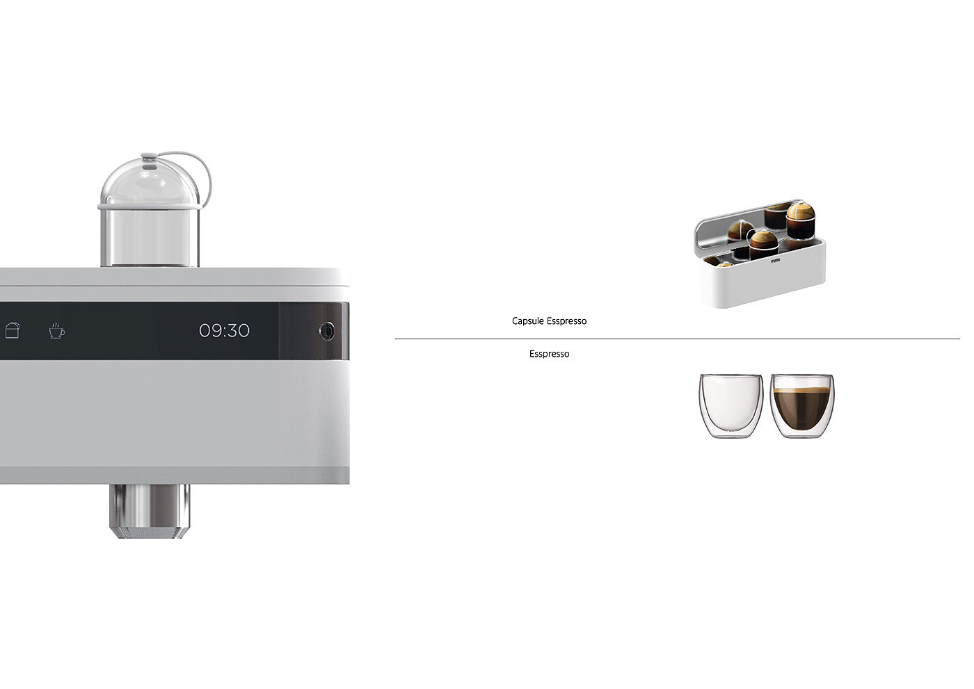 C O S S O，Coffee machine，white，