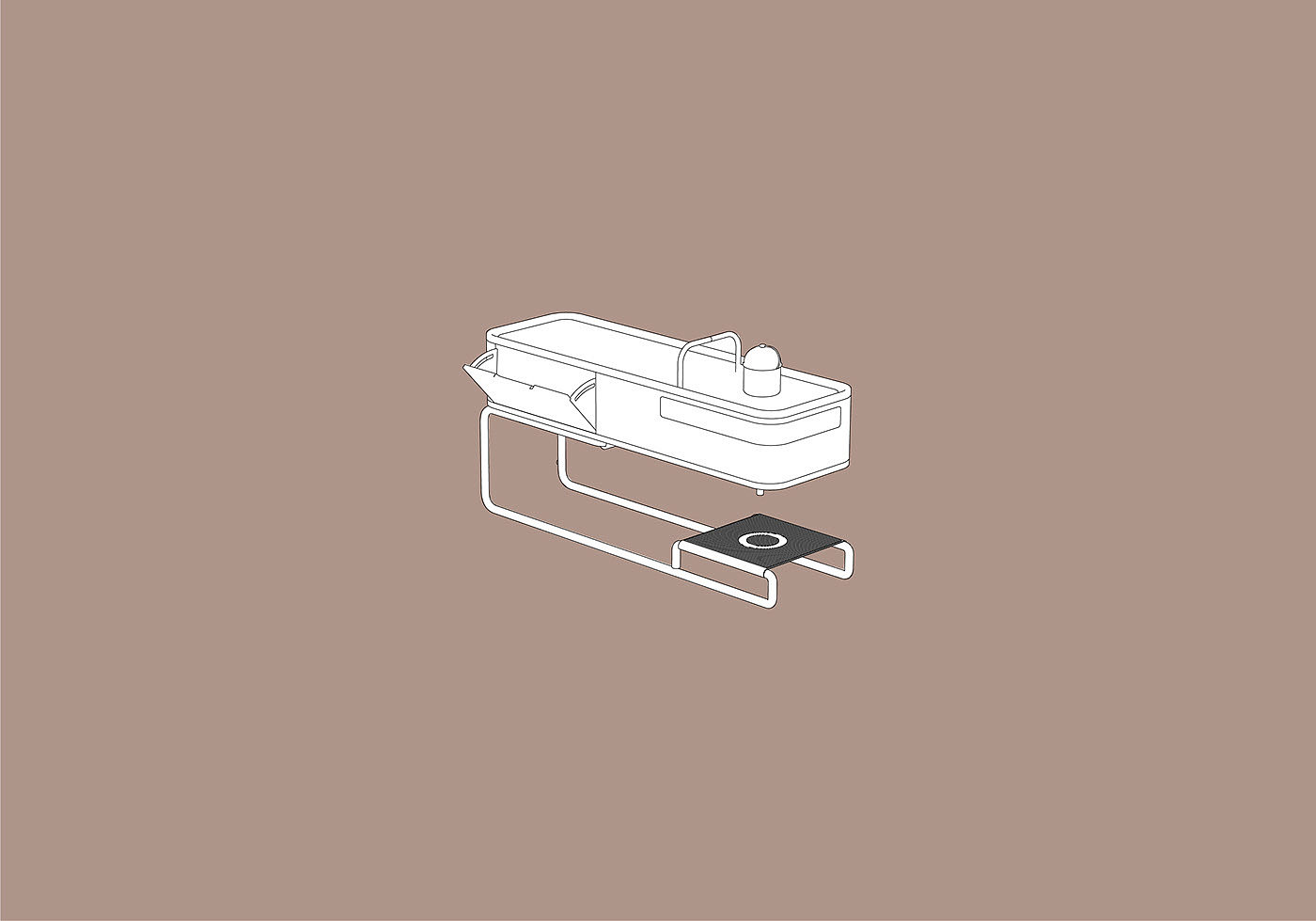 C O S S O，Coffee machine，white，