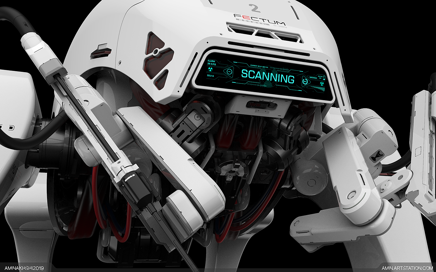 white，robot，FECTUM-S309，