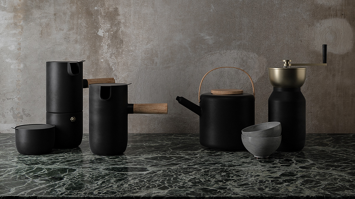 Collar Brewing，tea set，ceramics，3D modeling，