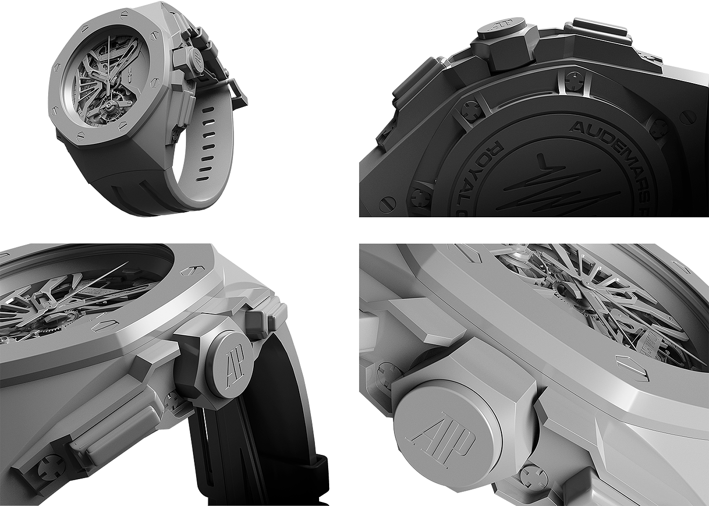 Audemars Piguet，Watch design，3D rendering，