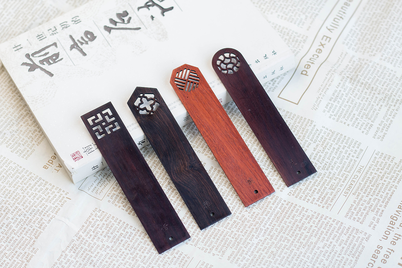 Craftsman，bookmark，Mahogany，Cultural creation，original，National style，New Chinese style，