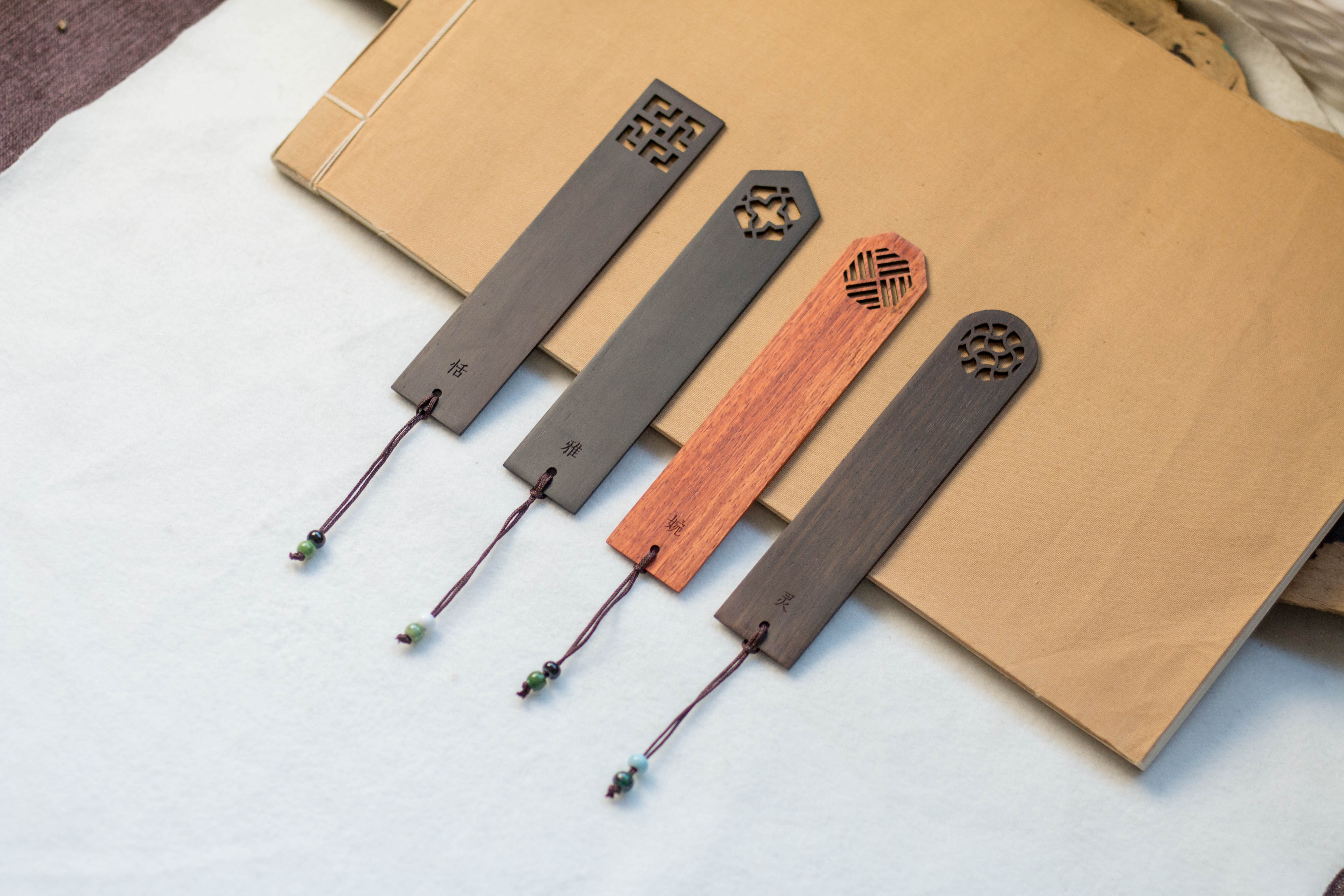 Craftsman，bookmark，Mahogany，Cultural creation，original，National style，New Chinese style，