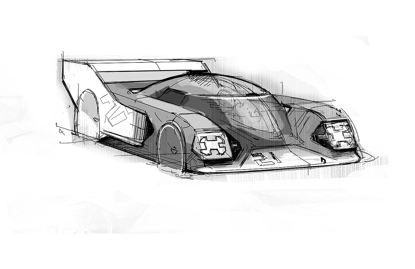 DOODLES 2 -，Electronic hand drawing，Automobile design，