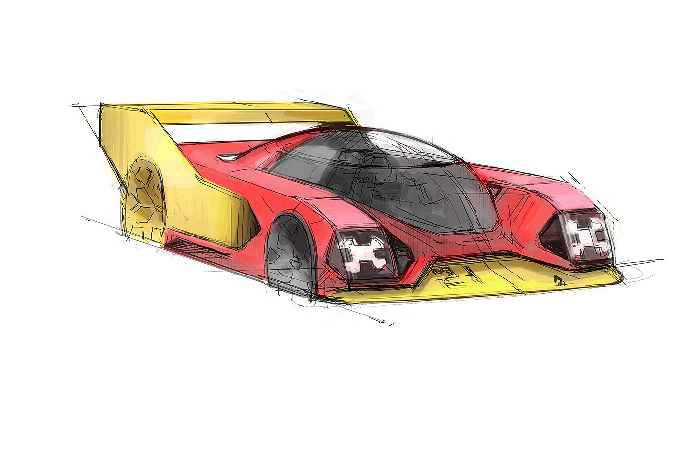 DOODLES 2 -，Electronic hand drawing，Automobile design，