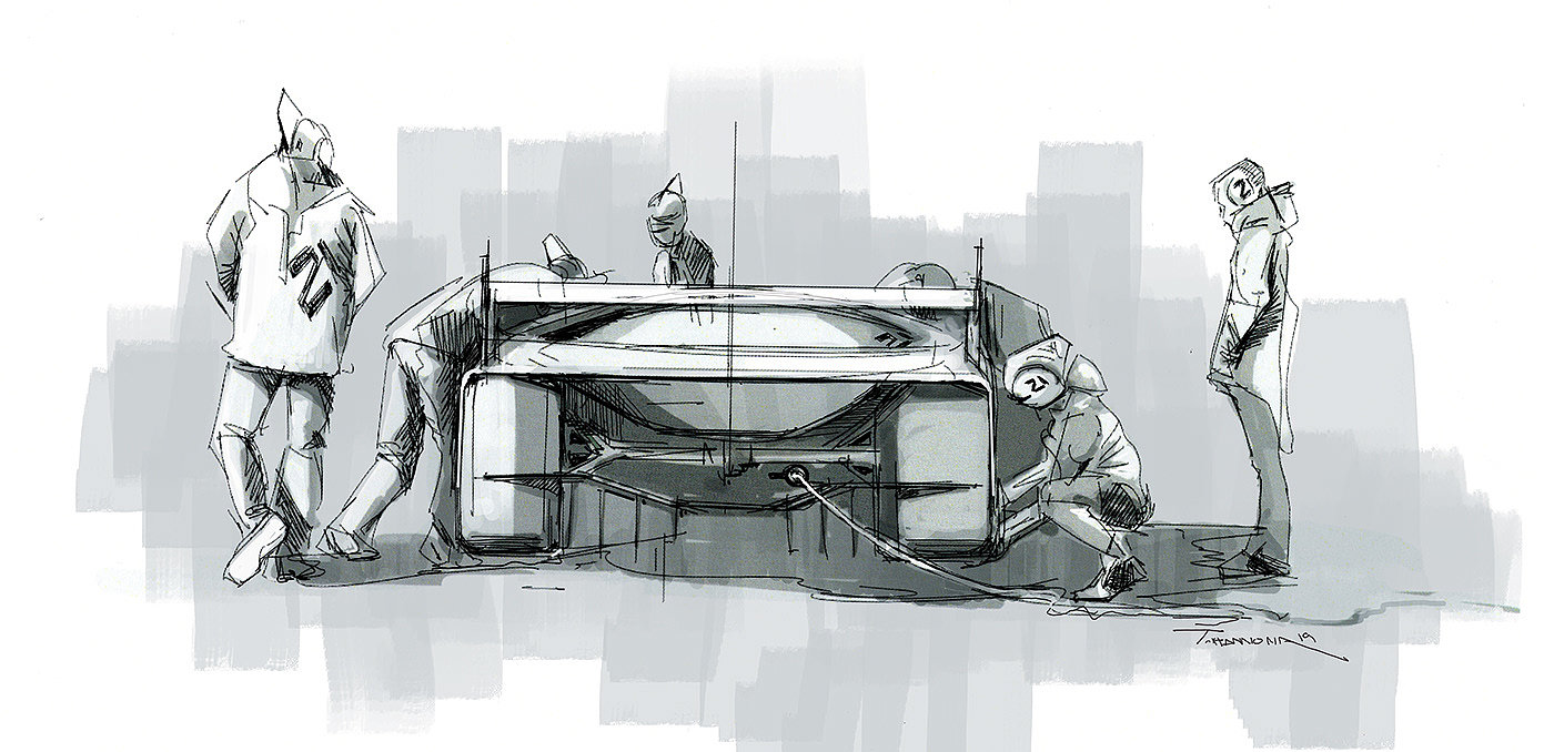 DOODLES 2 -，Electronic hand drawing，Automobile design，