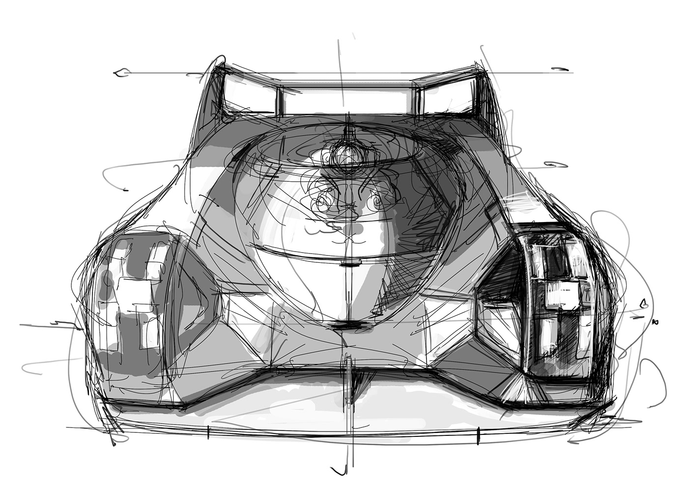 DOODLES 2 -，Electronic hand drawing，Automobile design，
