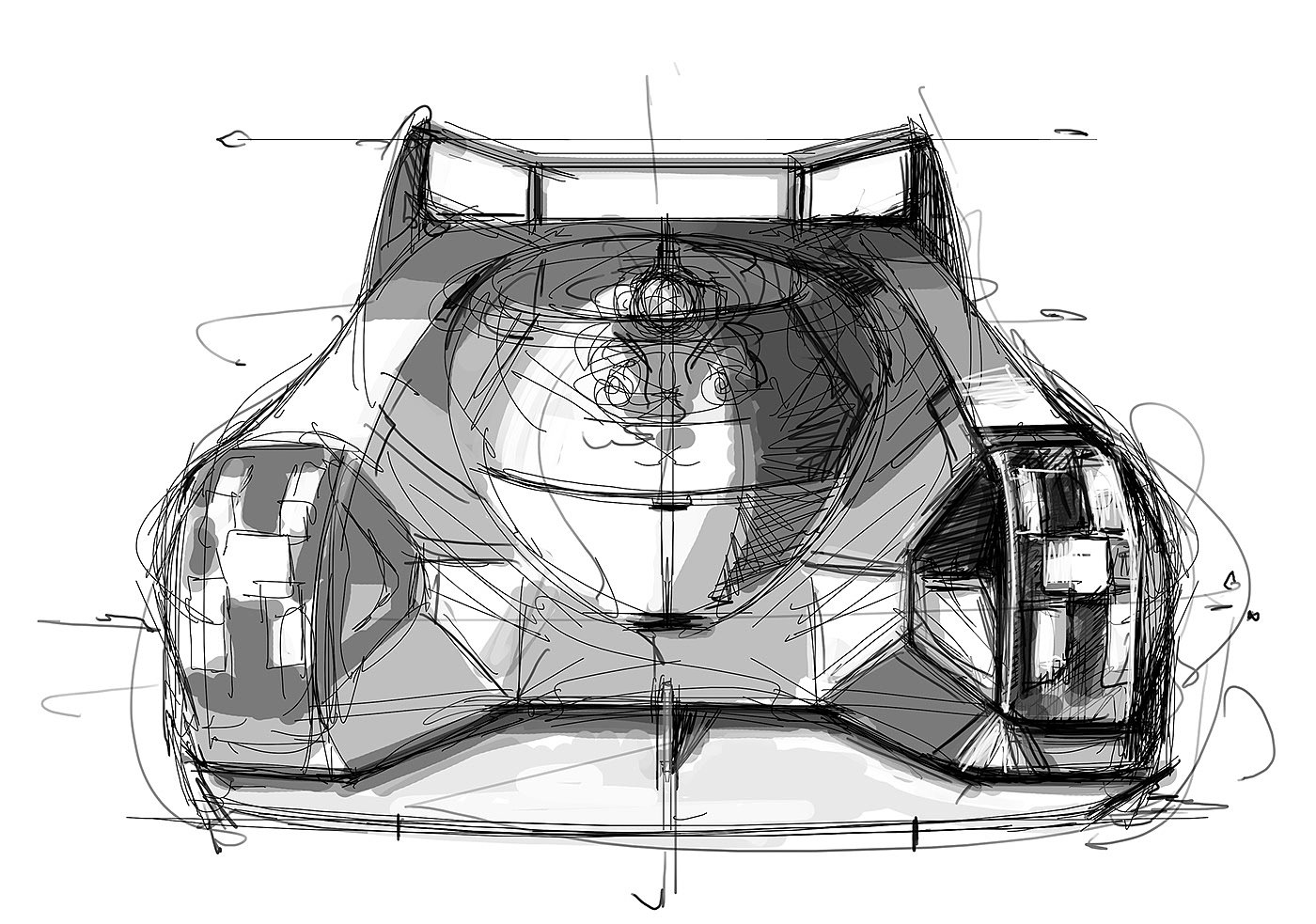 DOODLES 2 -，Electronic hand drawing，Automobile design，