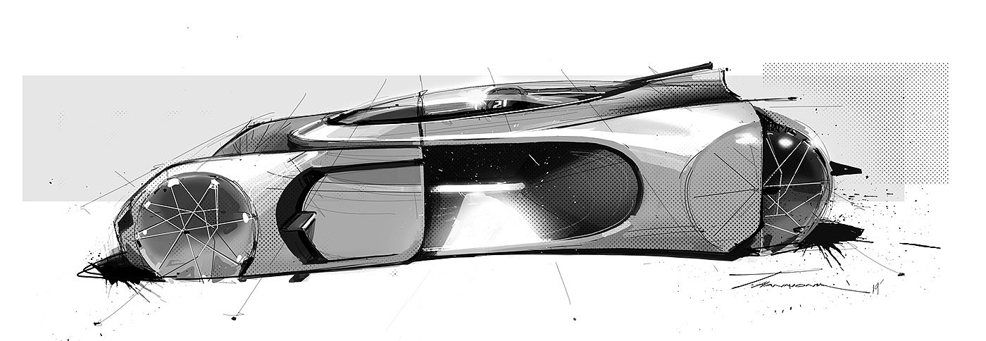 DOODLES 2 -，Electronic hand drawing，Automobile design，